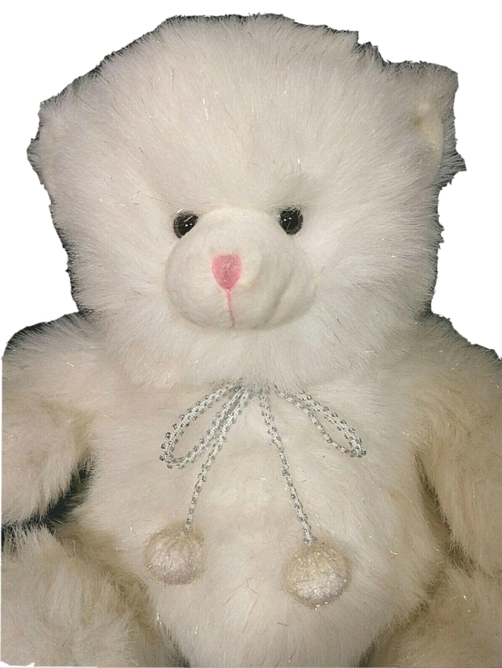 Russ Berrie Sparkles the White Bear Plush vintage bears from the past 14" mint - Picture 2 of 7